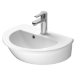 Duravit Darling New umywalka mała z przelewem z półką na baterię od spodu glazurowana 470 mm 0731470000
