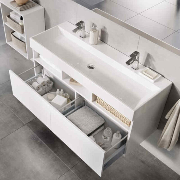 Ravak Natural szafka 120 cm podumywalkowa wisząca biały połysk X000001053 - obrazek 4