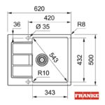 Franke Sirius 2.0 S2D 611-62 Tectonite Onyx zlewozmywak 45 cm czarny 143.0618.665 - obrazek 3