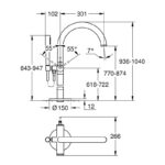 Grohe Atrio wolnostojąca bateria wannowa złota 32653GL3 - obrazek 3
